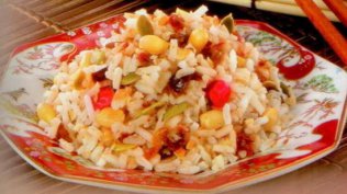 Плов  с тыквой и фруктами