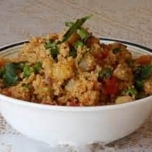 Ячневая каша по-креольски