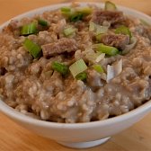 Каша овсяная с говядиной